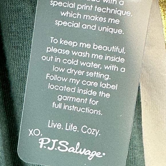 PJ Salvage Draw String Waist Gold Side Stripe Long Lounge Sleep Jogger Pants - Picture 5 of 9